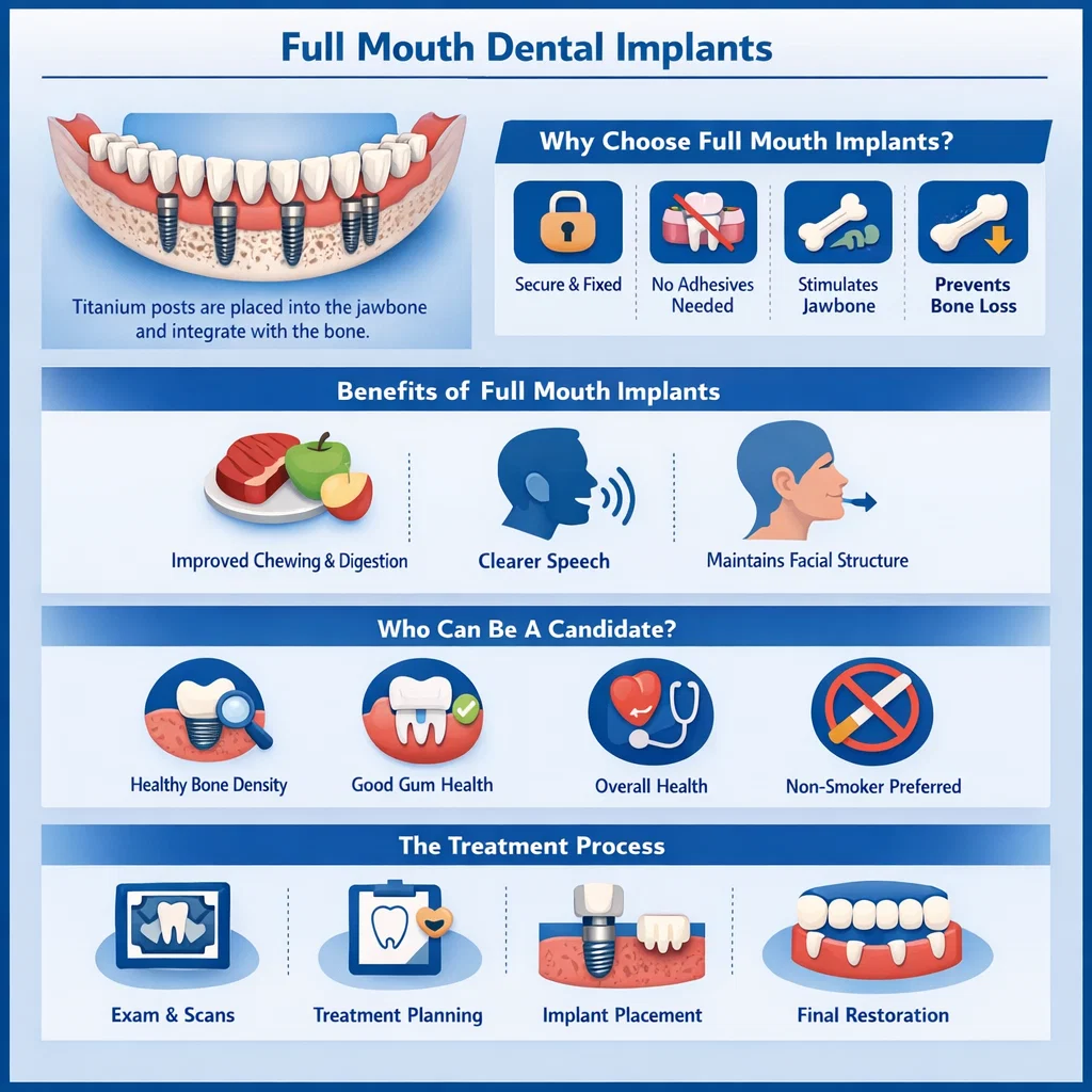 Full Mouth Dental Implants Improve Your Smile