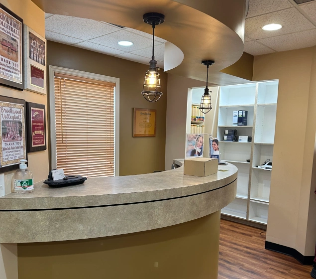Reception area at Lilburn Smile Makers Dental in Lilburn, Georgia