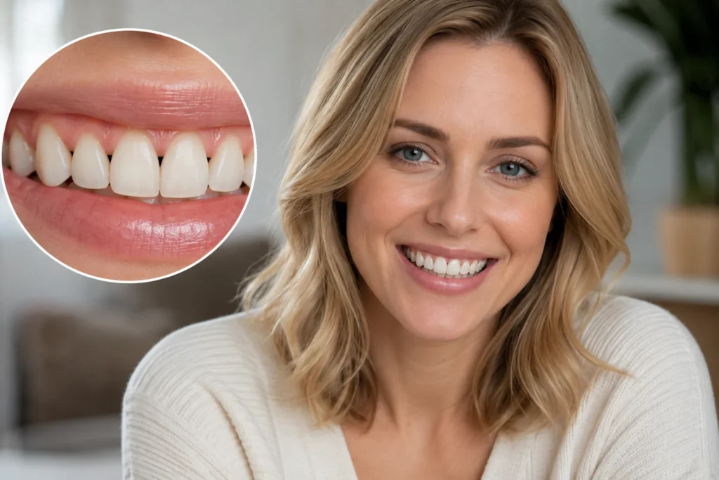 Teeth black triangles